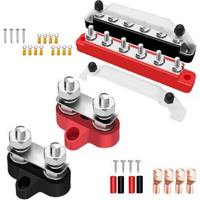 Dual M8 Studs Power Distribution Terminal Block