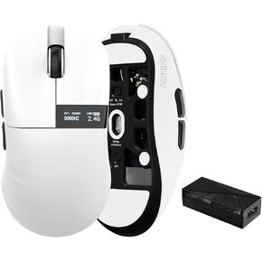 Chilkey Glacier LW 8K Wireless Gaming Mouse with Screen - 49g Super Lightweight - Dual 8K Polling - Maximum 30000 DPI - Optical Switch - Tri-Mode 2.4G/USB-C/Bluetooth 5.2 - Black