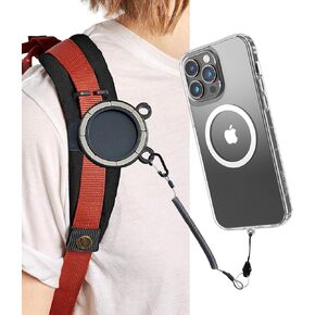 FORZEN Backpack Strap Magnetic Clip for Cellphone,Magnetic Phone Holder for Shoulder Strap,Phone Strap Pack Clamp, Fit Hiking/Climbing/Traveling/Outdoor