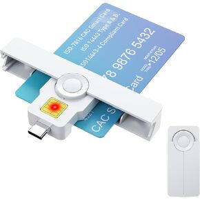 USB C DOD Military USB Common Access قارئ بطاقة ذكية وقارئ بطاقة ID CAC ، متوافق مع MAC OS و Windows و Linux (طي قابلة للطي ومحمولة ج) جديدة