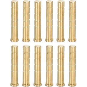 PATIKIL 100 Grain Archery Arrow Brass Insert, 12 Packs Insert Screw Copper Brass Arrow for .244/6.2mm Carbon Arrows