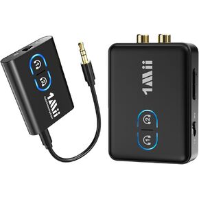 1Mii Bluetooth 5.3 Transmitter Receiver for TV to Wireless Headphones & 1Mii Bluetooth 5.3 Audio Adapter for TV Home Stereo