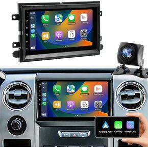 Android Car Radio for Ford F150/F250/F350 2004-2014, Car Stereo for Mustang Escape Fusion Edge Explorer, 7 inch Touch Screen, Wirelss Carplay Android Auto, GPS Navigator, WiFi, FM, Backup Camera