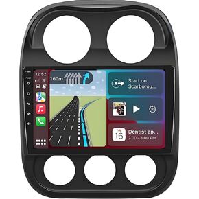 لترقية راديو Jeep Patriot Compass 2010-2016: 10.1 استريو سيارة تعمل باللمس مع وحدة الملاحة اللاسلكية التي تعمل بنظام Android - 4G+64G مع WiFi Bluetooth