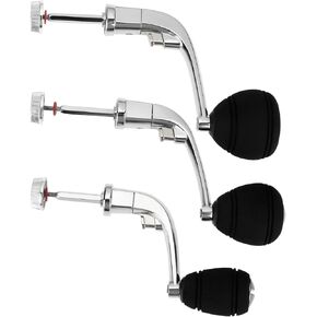 3PCS Fishing Reel Handle Aluminum Alloy with EVA Knob Fishing Spinning Reel Handle for 1000-7000 Series Spinning Reel 3 Size Silver