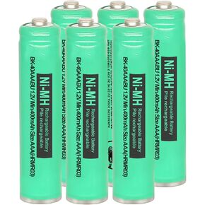 BK-40AAABU NI-MH AAA Rechargeable Battery 1.2V 400mah 6Pack NiMH AAA Batteries for Panasonic Cordless Phone Handset BK40AAABU