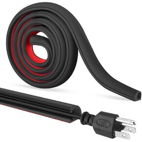 Self-Adhesive Cable Hider, Flexible Wire Cover Cable Raceway for Wires, Wall Mount TV, Home Audio, Network, Power, and Phone Line Managemen (Gray, 118inch)