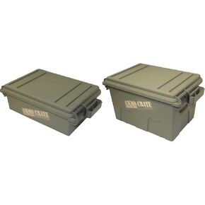 MTM ACR4-18 Ammo Crate Utility Box,Green,Medium&MTM ACR7-18 Ammo Crate Utility Box Army Green Large