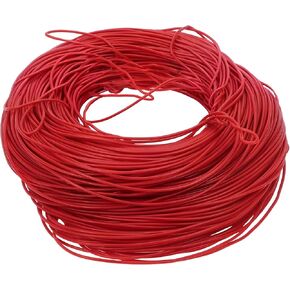 1 Pcs 24AWG Universal Ground Wire Car Radio, Automotive, Car Speakers Power Wire Fully Insulated& Soft Touch Jacket TC Red 499FT