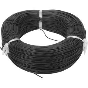 1 Pcs 26AWG Universal Ground Wire Car Radio, Automotive, Car Speakers Power Wire Fully Insulated& Soft Touch Jacket TC Black 1001FT