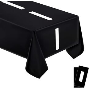 3 Packs - Disposable Racetrack Tablecloth, Plastic Car Theme Party Supplies, 54 x 108 Inches Racing Road Table Cover for Kids Boys Party Decorations