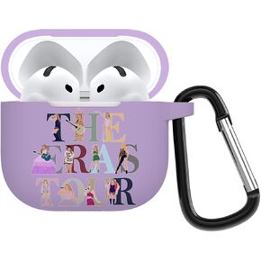 Compatible with AirPods 4 Case, Soft TPU Silicone Full Protective Case Cover for AirPods 4th Generation 2024 with Keychain Accessories