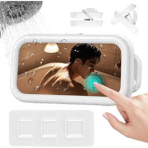 ZukoCert Waterproof Phone Holder for Shower, 2025 Upgraded, 480° Rotation, Compatible with Phones Up to 7" Compatible with iPhone, Compatible with Samsung and More