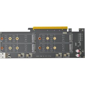 PCIe 5.0 M.2 SSD Expansion Card for 4 NVME M.2 SSD M Key 2280 2260 2242