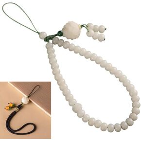 2pcs Phone Charm Cute Beaded Lanyard Strap Girly Style Fixed Beads Lanyards， Bracelet Camera Car Key Cell Phone Charm Decoration Anti-lost Rope Cell Chain