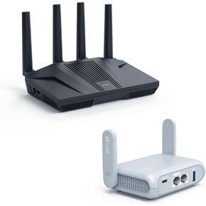 GL.iNet GL-MT6000 (Flint 2) WiFi 6 Router & GL.iNet GL-MT3000 (Beryl AX) Pocket-Sized Wi-Fi 6 Wireless Travel Gigabit Router