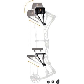 Tightspot Pivot 2.5 2-Piece 5 Arrow Fully Adjustable Dual-Locking System Aluminum Right Hand Quiver for Customized Fit, Black
