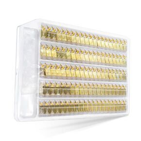 100-Pack Cat7 & Cat6A Pass Through Connectors, 50UM Gold Plated Shielded FTP/STP External Ground for FTP/STP Cable & Solid Wire - Silver