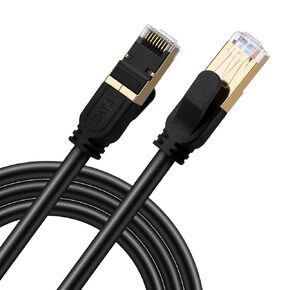 Cat 8 Ethernet Cable, 30ft 9M Heavy Duty High Speed Network LAN Patch Cord with Gold Plated RJ45 Connectors, 26AWG, 2000Mhz Indoor & Outdoor Internet Network Cable for Modem Router Gaming PC