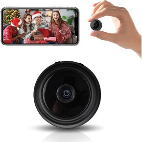 كاميرات مخفية -WiFi Wireless -nanny Cam -1080p HD Camera -Best Mini -Car -Camers من أجل مراقبة الكاميرا مع الكشف عن الحركة والرؤية الليلية ، التحكم في التطبيق