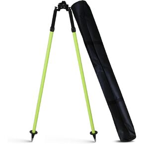 Professional Aluminum Surveying Bipod | Thumb-Release Adjustable Legs | Compatible with 1"-1.5" Poles & GNSS/Total Station Equipment(Red)