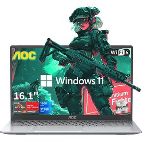 2025 16.1 Laptop Computer AMD Ryzen 7 5700U (8C/16T, Up to 4.3GHz) Radeon RX Vega 8 Graphics Laptop 16GB RAM 512GB NVMe SSD, Windows 11, FHD Display, WiFi 6, 53Wh Battery, HDMI, Webcam, Backlit KB