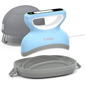 Calogy Hat Press Heat Machine for Caps ، Mini Hat Heat Press مع Timer ، Max 410 ℉ ، التحكم في درجة الحرارة الدقيقة ± 5 ℉ ، صفيحة منحنية سريعة ومتساوية لنقل الفينيل ، التسامي ، الحديد (الأزرق)