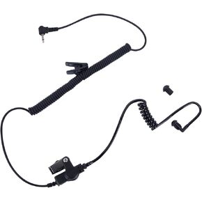 Black Tube Acoustic Eapiece Walkie Talkie Headset 2.5mm Small Plug Listen Only Ear Piece for Harris Radio Microphone XL 200