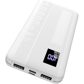 Dbasne Portable Charger, 10000mAh Ultral Slim Power Bank 3A Fast Charging, LED Display Phone Battery Pack Compatible with iPhone 16 15 14 13 Pro Plus Max Smartphone Android Tablet etc