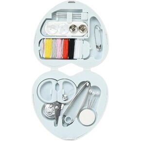 1 Set Sewing Kit Box,Travel Sewing Kit for Adults,Portable Mini Sewing Kit,Sewing Tools Household Clothing Fixes Sewing Kit,Sewing Thread Accessories,Basic Sewing Supplies Accessories (Pink)
