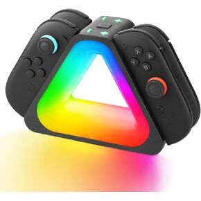 Controller Charger Compatible with Nintendc Switch 2,Switch 2 Charging Dock for 4 Joycon,Joycon Charger Stand Station with LED Indication and USB Type-C Charger Cable