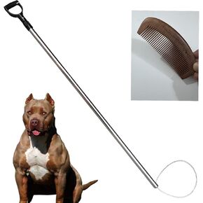 54''-85'' Animal Control Pole and Handmade Pet Massage Comb Aade of Aahogany Material Used for Farm Zoo Animal Control Capture Rescue