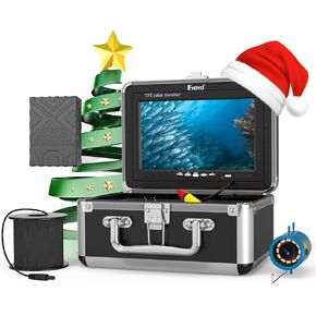 Eyoyo Underwater Fishing Camera, Ice Fishing Camera 1000TVL Fishing Camera with 7 inch LCD Monitor, Waterproof Camera, 12pcs Infrared Lights Fish Finder for Ice Fishing, Lake, Boat