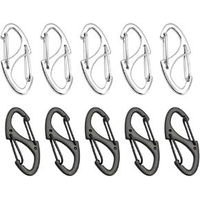 Qiyuda 10 PCS Zipper Lock Clips anti theft ، مشبك النشور على شكل S لردع السفر
