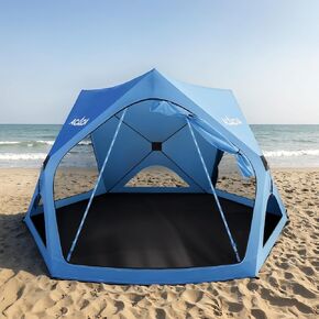 ACACIA Camping Tent, Pop Up Camping Tent with 8 Windows and Footprint, Waterproof Windproof Easy Setup Hub Tent for Family Camping, Hiking and Glamping