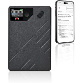 AI Voice Recorder, App Control, Transcribe & Summarize by ChatGPT, Support 112 Languages, 60H Recording, 64GB Memory, Digital Audio Recorder for Lectures, Meetings, Calls (Black)