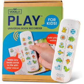 PLAY – Screen-Free Voice Recorder and Audio Playback Device, Add Meaningful Messages to Journals, Albums and Keepsakes, USB Rechargeable Digital Recorder with Speaker, Clip and Strap