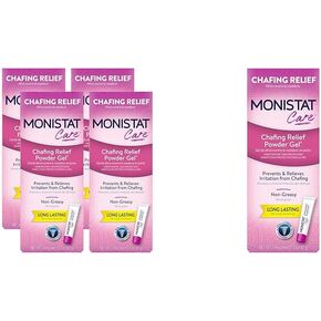 Monistat Chafing Relief Gel 4 Pack 1.5 Oz & 1 Pack 1.5 Oz Anti-Chafe Protection