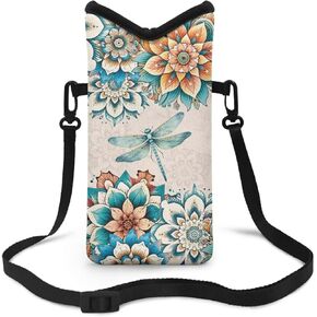 Cell Phone Bag for Women Men Soft Phone Protection Bag Phone Pouch Phone Holster Bag Fits Most of Smartphones, Colorful Deer Butterfly Print