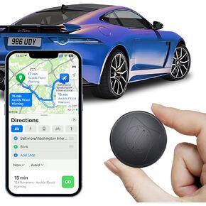 GPS Tracker for Vehicles,Kids,Car,Dogs,Seniors–No Monthly Fee–Global Real-Time Tracking with Geofence & Route History–Mini Magnetic 0.6oz Locator