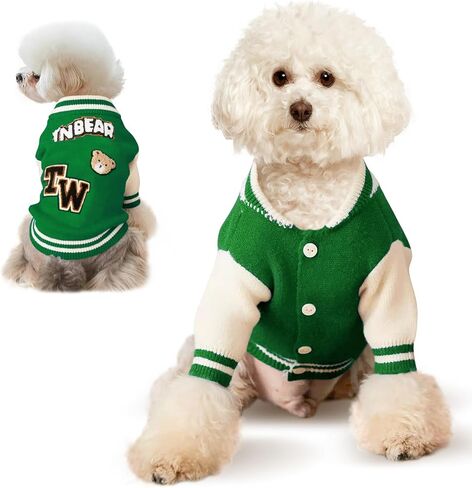 Small Dog Sweater, Warm Pet Sweater, Cute Knitted Classic Dog Sweaters for Small Dogs, Cat Sweater Dog Sweatshirt Clothes Coat Apparel (M) in Saudi Arabia