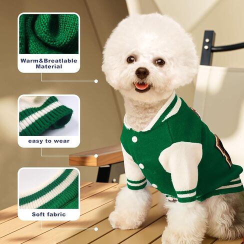Small Dog Sweater, Warm Pet Sweater, Cute Knitted Classic Dog Sweaters for Small Dogs, Cat Sweater Dog Sweatshirt Clothes Coat Apparel (M) in Saudi Arabia