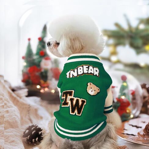 Small Dog Sweater, Warm Pet Sweater, Cute Knitted Classic Dog Sweaters for Small Dogs, Cat Sweater Dog Sweatshirt Clothes Coat Apparel (M) in Saudi Arabia