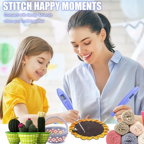 Crochet Hook with 22 Different Size, Crochet Hooks for Stitch & Row Counter, Light Up Crochet Hooks Interchangeable Crochet Needle, Ergonomic Crochet Hooks with 2 Levels Led in Saudi Arabia