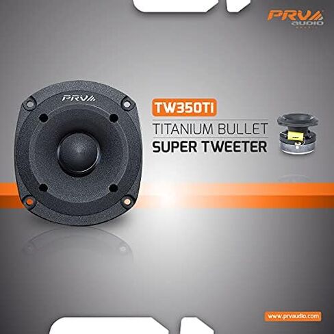 PRV AUDIO Car Audio Tweeters 240 Watts Bundle TW350Ti v2 Titanium Bullet 3x3 PRO Audio Tweeters 8 Ohm - High Output Easy to Mount Tweeters - Compact Design (Pair) in Saudi Arabia