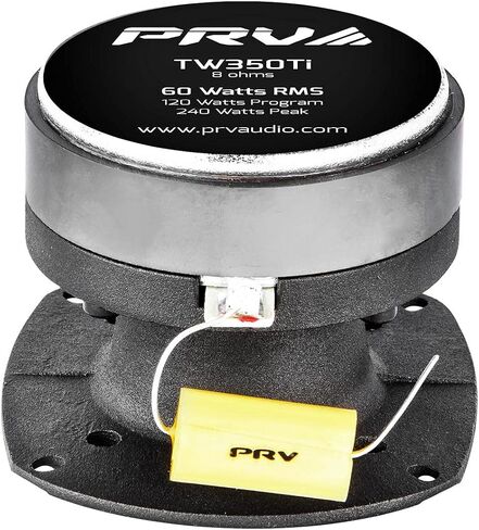 PRV AUDIO Car Audio Tweeters 240 Watts Bundle TW350Ti v2 Titanium Bullet 3x3 PRO Audio Tweeters 8 Ohm - High Output Easy to Mount Tweeters - Compact Design (Pair) in Saudi Arabia