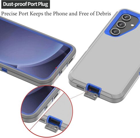 Compatible with Samsung Galaxy S24 Plus Case, with Belt Clip Holster Heavy Duty Rugged Shockproof Full Body Protection Kickstand Cover for Samsung Galaxy S24 Plus Phone (Black) in Kuwait