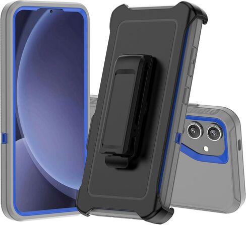 Compatible with Samsung Galaxy S24 Plus Case, with Belt Clip Holster Heavy Duty Rugged Shockproof Full Body Protection Kickstand Cover for Samsung Galaxy S24 Plus Phone (Black) in Kuwait