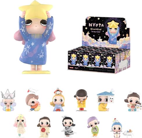 POP MART Nyota Growing up by Your Way Series Figures, Blind Box Figures, Random Design Action Figures Collectible Toys Home Decorations, Holiday Birthday Gifts, Single Box in Saudi Arabia