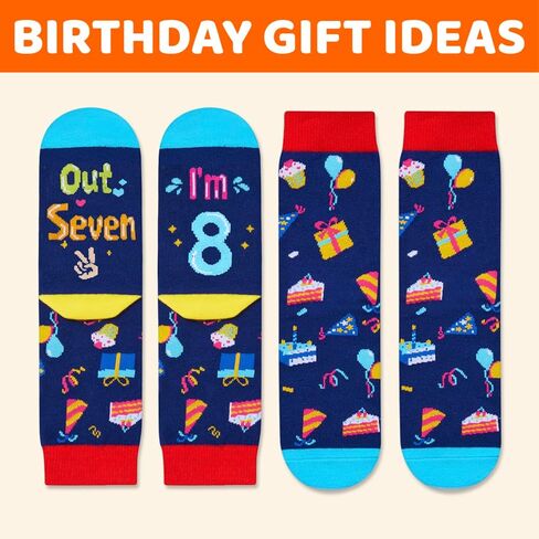 هدايا عيد ميلاد HAPPYPOP بعمر 10 سنوات - هدايا للفتيات المراهقات والأولاد بعمر 10 سنوات، هدايا للأطفال بعمر 10 سنوات، جوارب للأطفال بعمر 10 سنوات، صندوق هدايا عيد ميلاد مع بطاقة تهنئة in Kuwait